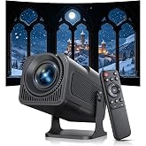 Native 1080P Mini Projector with WiFi and Bluetooth, Portable Projector | 4K Support, 300 ANSI, Auto Keystone, 5W Speaker, Built-in Apps 180&deg; Rotatable Window Movie Projector for Bedroom Outdoor