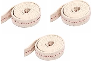 HELL BLUES HB 18 Feet Oil Lamp Wick, 1" Wide Replacement Lantern Cotton Wicks, Kerosene Burner Lighting & Paraffin Oil Flat Wicks (6 Foot per Roll, 3-Rolls)