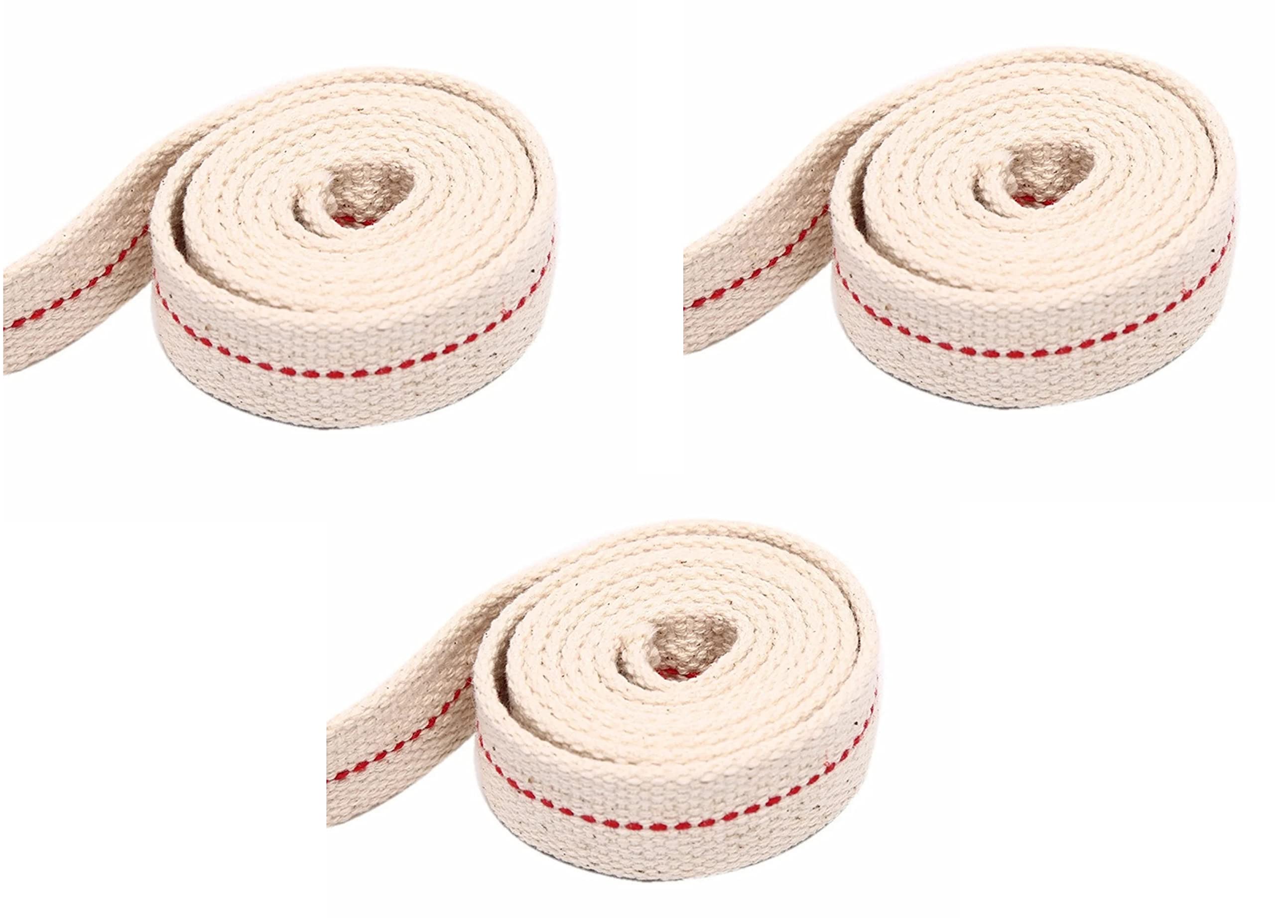 Hell Blues Flat Cotton Oil Lamp Wick Odorless 2.5cm - 1.8 metre Oil Burner Paraffin/Paraffin greenhouse heaters (3-Pack)