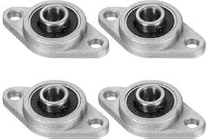 uxcell 4pcs KFL08 Pillow Block Bearings 8mm Bore Bearing Units Zinc Alloy Flange Mounted Bearing Housing, P6(ABEC3)