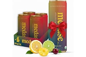 MEDASE Jamaican Rum Punch "Golden Hour" Non-Alcoholic Mocktail (12oz 4 Pack) Authentic Taste, Healthy and Organic Drink, Alcohol Free Beverage, Low Calorie, Gluten Free, Vegan, GMO Free