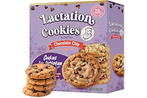 ChocZero Lactation Cookies, Chocolate Chip, Gluten Free, No Added Sugar, 24 Low Carb Cookies, Lactation Supplement Support for Breastfeeding (1 Box, 12oz)