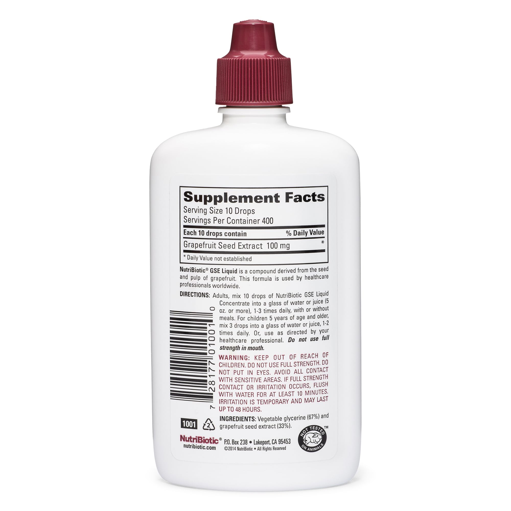 NutriBiotic – GSE, 4 Oz Liquid | The Original Grapefruit Seed Extract Premium Concentrate with Bioflavonoids | Vegan, Gluten Free, Non-GMO