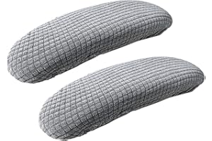 GEZICHTA Chair Arm Pad Covers Overs,Elasticity Office Computer Chair Arm Slipcover,Removable Washable Office Chair Armrest Covers Pads for Swivel Office Gaming Chair Wheelchair,Black, free size