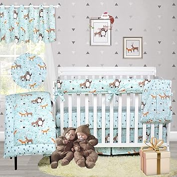 woodland bear crib bedding