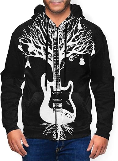guitar zip up hoodie