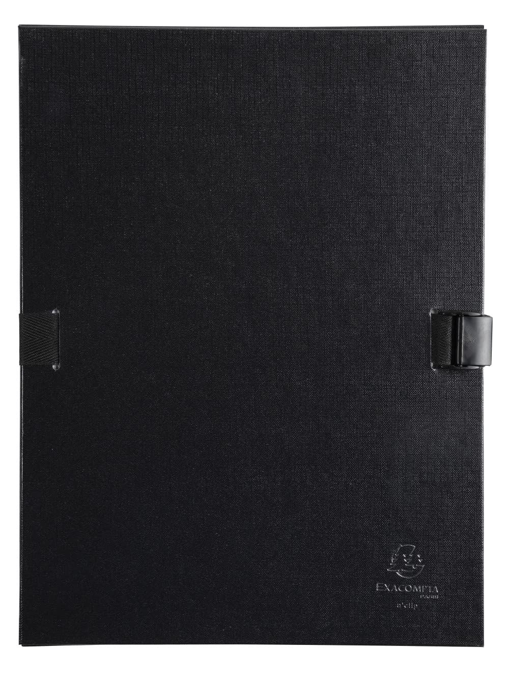 Exacompta - Ref 21501E - Expanding Folder with N'Clip - 240 x 320mm in Size, Suitable for Holding A4 Documents, Secure Wraparound Clip Closure - Black Colour
