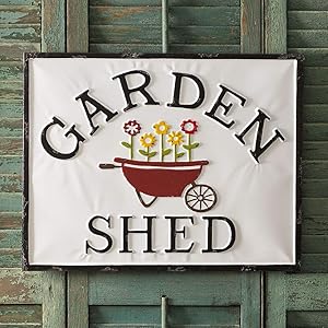 CTW Home Collection Garden Shed Metal Sign