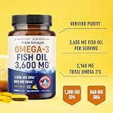 MAV Nutrition Triple Strength Omega 3 Fish Oil 3600 mg 180 Ct view 3