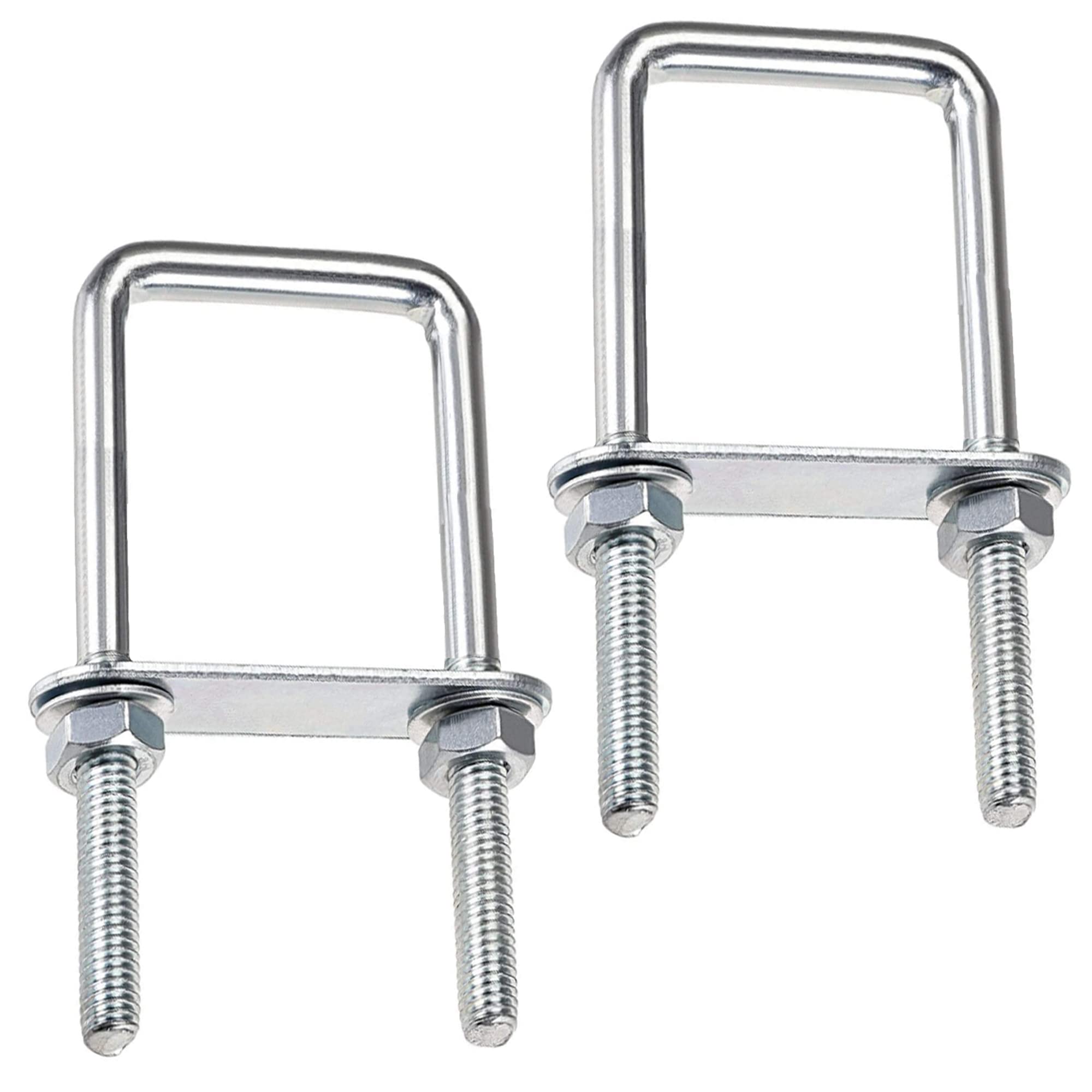 duoyif M8 U-Bolts 60 x 120 mm, Stainless Steel U-Bolt with Nut Frame Plate Washer, 2 Pieces
