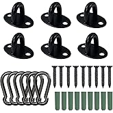 MANSHU Stainless Steel Ceiling Hooks, Ceiling Hooks Pad Eyes Plate Marine Hardware with Screws 12 PCS.
