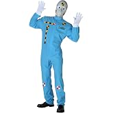 Realistic Crash Test Dummy Costume for Adults - Men's Crash Dummy Outfit with Mask, Jumpsuit, &amp; Gloves