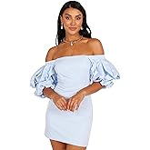 Petal & Pup Womens Fern Puff Sleeve Mini Dress