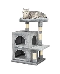 lionto Scratching Tree for Cats with 2 Caves & Cozy