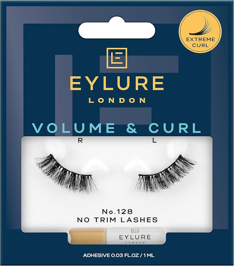 Eylure Volume & Curl No. 128 False Lashes 3/4 Length