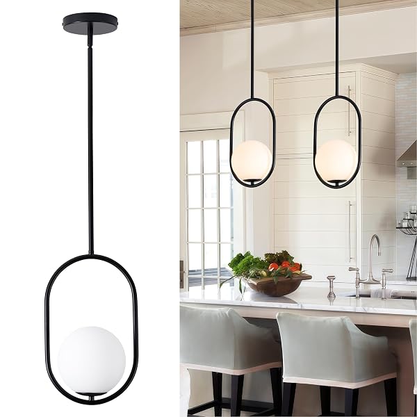 PUNCOLL BLACK PENDANT LIGHTS – 1-LIGHT PENDANT LIGHTS...