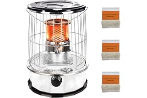 GAABAA Portable Kerosene Heater, Indoor Use, 6L, 3 Wicks, 360° Heating, 10000 BTU/H, Non Electric