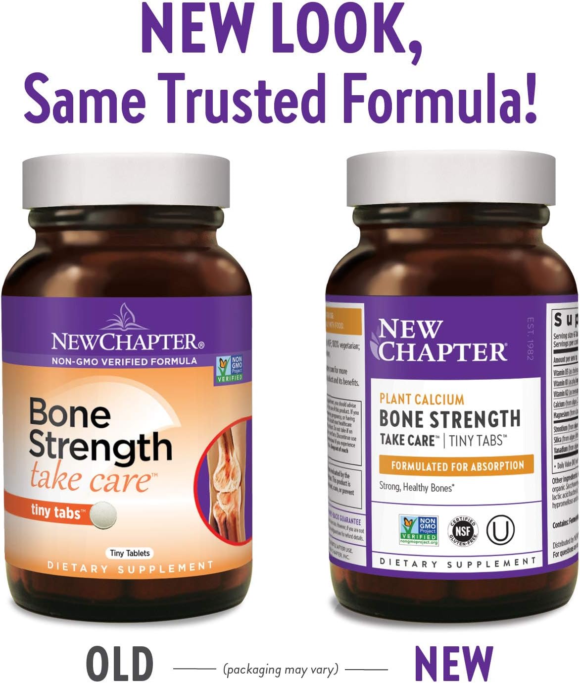 New Chapter Calcium Supplement – Bone Strength Whole Food Calcium with Vitamin K2 + D3 + Magnesium, Vegetarian, Gluten Free 240ct Tiny Tabs (40 day supply): Health & Personal Care