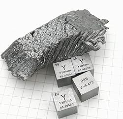 Yttrium Cube - 10mm Pure Metal Element Cubes