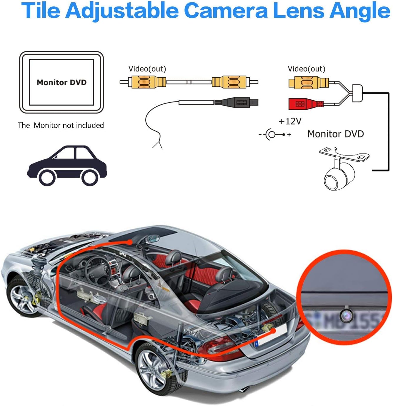 NATIKA OEM Style Waterproof HD Backup Camera