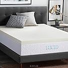 LUCID 3 Inch Ventilated Memory Foam Mattress Topper 3-Year Warranty - Queen