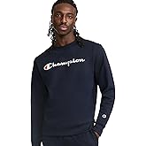 Champion mens Crewneck Sweatshirt, Powerblend Fleece, Hoodie Sweatshirt for Men, Script Logo (Reg. Or Big & Tall)