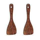 Honbay 2PCS Wooden Rice Spoon Rice Paddle Rice
