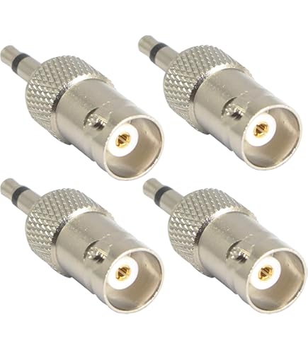 BNC Female Socket To TV Male Coax Plug Adapter, 50 Ohm, Nickel Plated Brass Body - Male Female Jack Adapter, Coaxial Adapter 2, Coaxial Adapters - Pack of 2 BNC Female Socket To TV Male Coax Plug Adapter, 50 Ohm, Nickel Plated Brass Body - Male Female Jack Adapter, Coaxial Adapter 2, Coaxial Adapters - Pack of 2