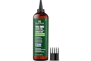 Botanic Hearth 100% Pure Tea Tree Oil For Hair Growth | Infused with Jojoba & Grapeseed Oils | Hair Oil Repairs Dry Damaged Hair, Strengthening, Healthier - Hair Tonic, 6.7 fl oz
