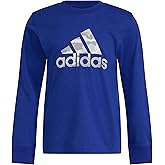 adidas Boys' Long Sleeve Cotton Badge of Sport Logo T-Shirt