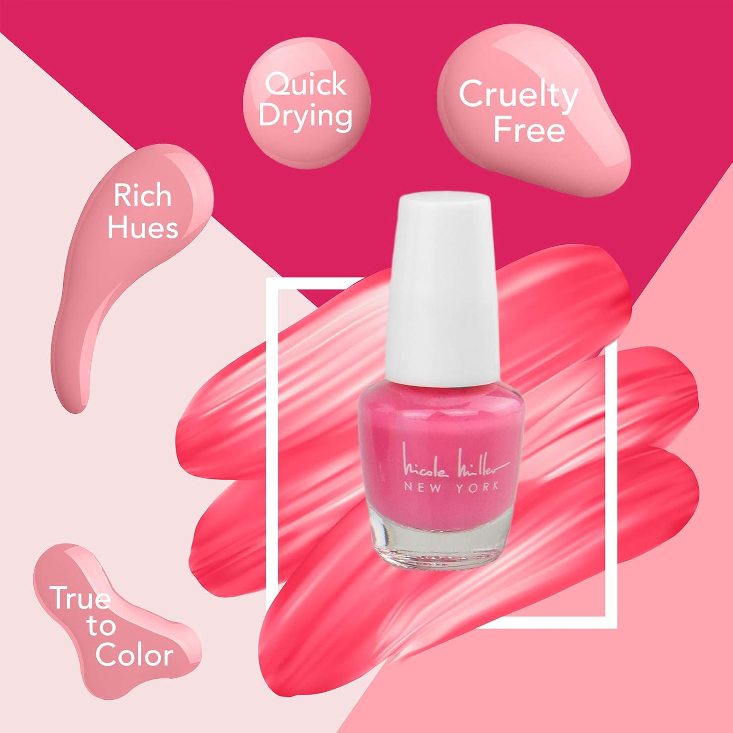 Nicole Miller Mini Nail Polish Set - 15 Glossy and Trendy Colors : Beauty