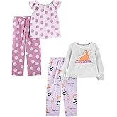 Simple Joys by Carter's girls 4-piece Polyester Pajama Set