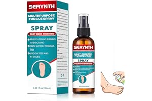 SERYNTH Foot Spray Antifungal,Oilcertified by NDC Clinical Trials,Odor Probiotic, Athletes Foot Treatment Spray,Shoe Odor Spray,Foot Spray for Smelly feet，Relieve feet discomfort Symptoms（100ML）