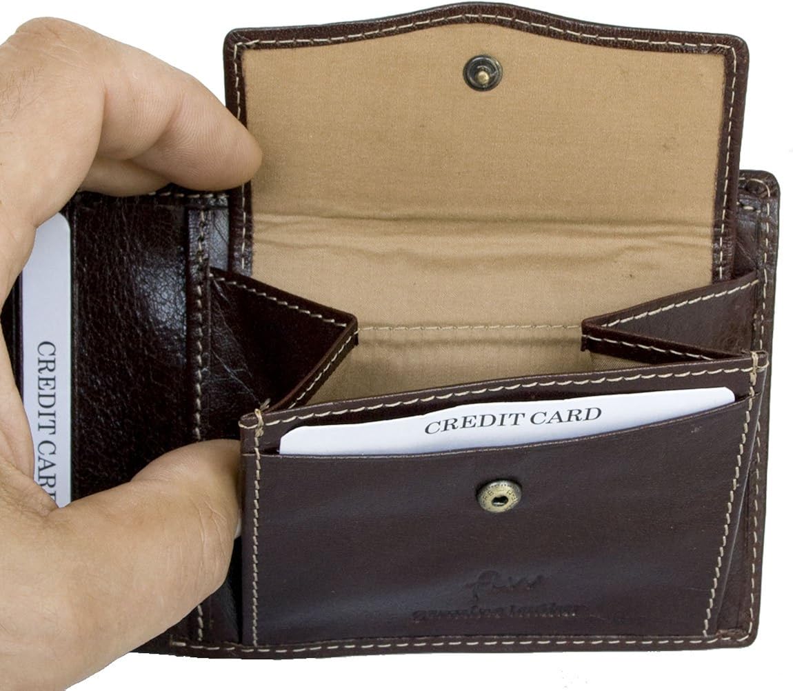 FLW Men's large smart designed genuine leather wallet, Brown - Image 5