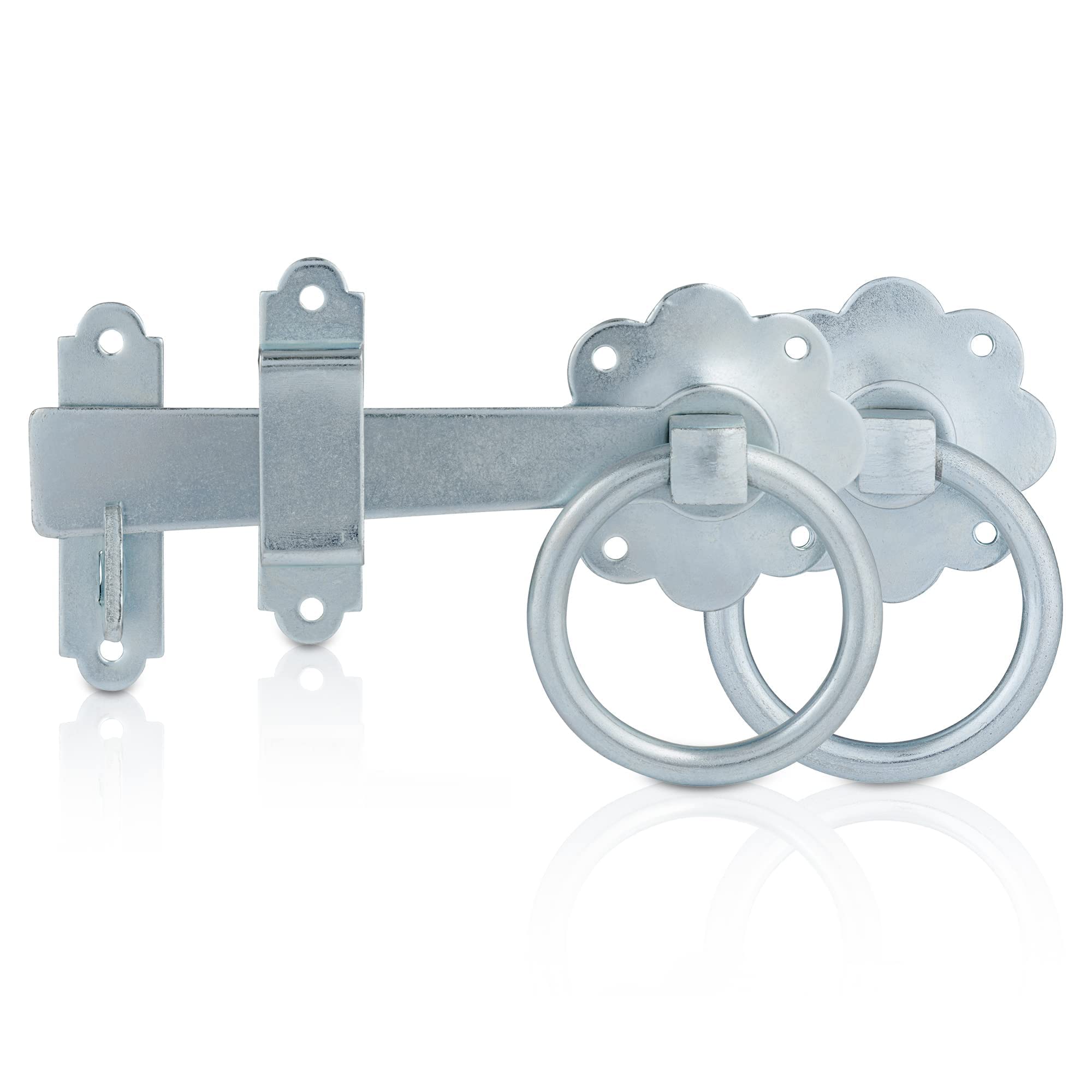 XFORT® Zinc Ring Gate Latch, Garden Gate & Garden Door Catch, Auto Gate Ring Latch Ideal for Keeping Outdoor Gates & Doors Firmly Shut.
