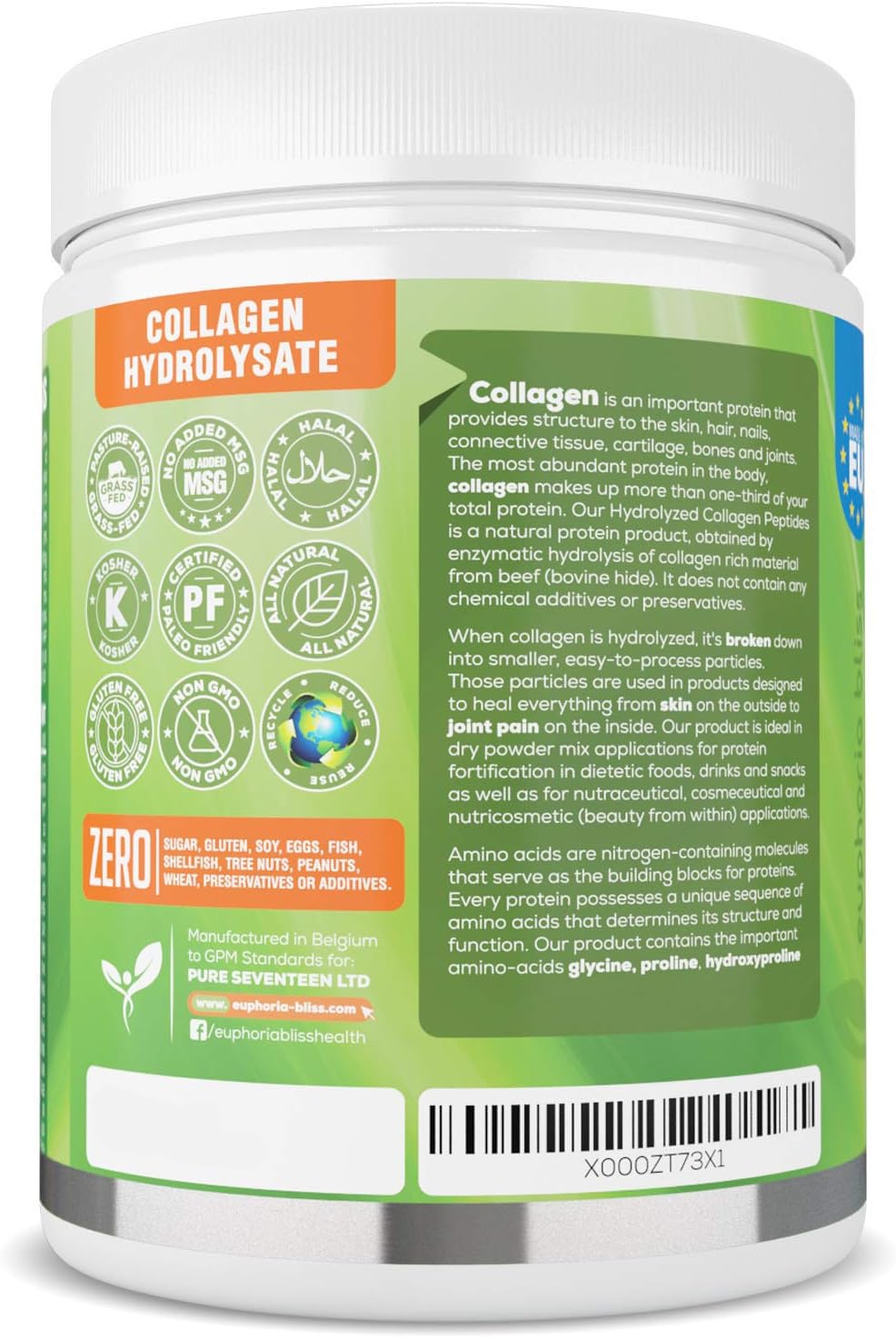 Premium Collagen Powder 500g Unflavoured High Grade Hydrolysed Collagen Joints, Bones, Gut, Wrinkles, Hair, Skin, Nails, Pain - Image 3