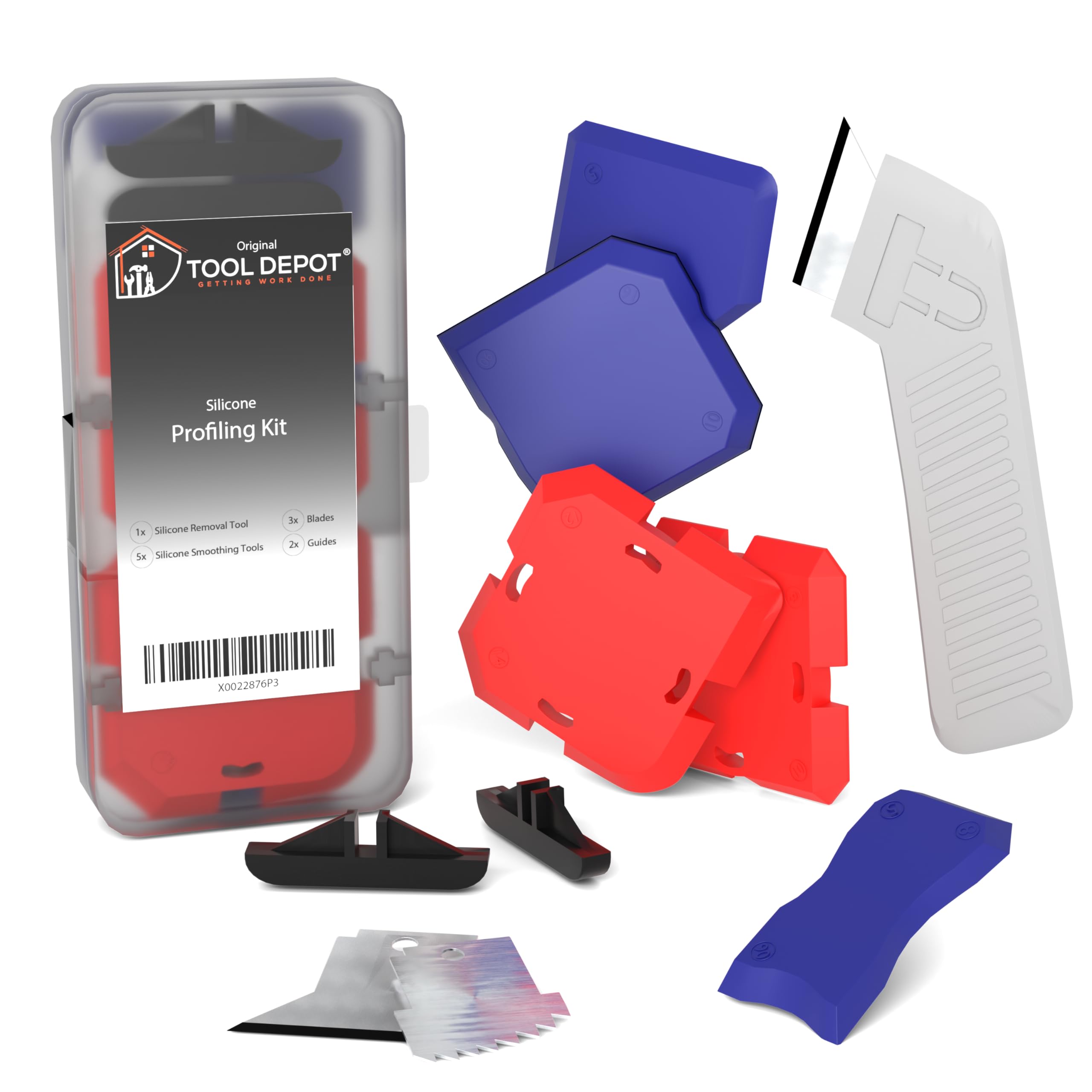 Tool Depot Caulking Tool Kit, Silicone Sealant Finishing Set, Silicone Profiling Kit, Grout Sealing Smoother, Caulk Application Tool for Sink Joint, Bathroom, Floor, Window, Kitchen, Toilet