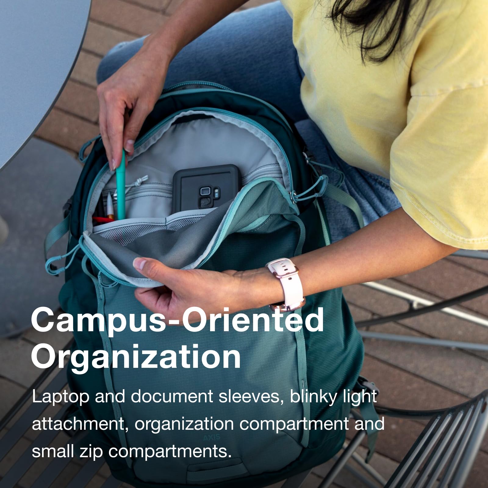 Osprey Axis Laptop Backpack – Sleek Everyday Pack with Laptop Sleeve, Water Bottle Pockets & Compression Straps