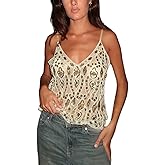 Mxiqqpltky Sequin Beaded Tops for Women Sexy See Through Glitter Tank Top Sleeveless V-Neck Y2k Sparkly Crop Tops Clubwear