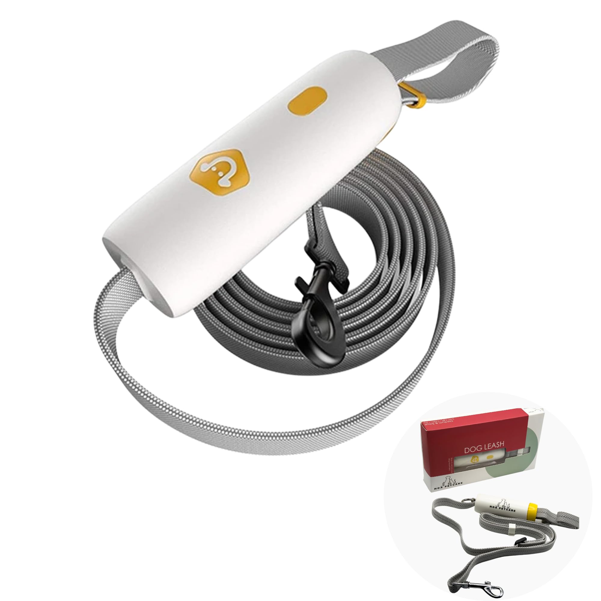 H&A Petcare Leads For Small And Medium Dogs, Short Lead For Puppy, 6ft Chew Proof Dog Lead, Anti-Lost Dog Leashes(White)