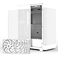 Zalman i4 Airflow Full Mesh Mid Tower ATX Desktop PC Case, 6 x 120mm Quiet Fans Pre-Installed, Vertical GPU Mount & 360mm Radiator Support, White