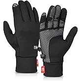 Cevapro Winter Gloves Men Women, Touchscreen Warm Running Gloves Windproof Thermal for Cold Weather Cycling Driving Hiking
