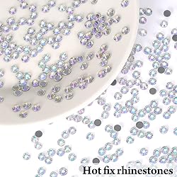 Flatback Hotfix Rhinestones Glass Round Crystals