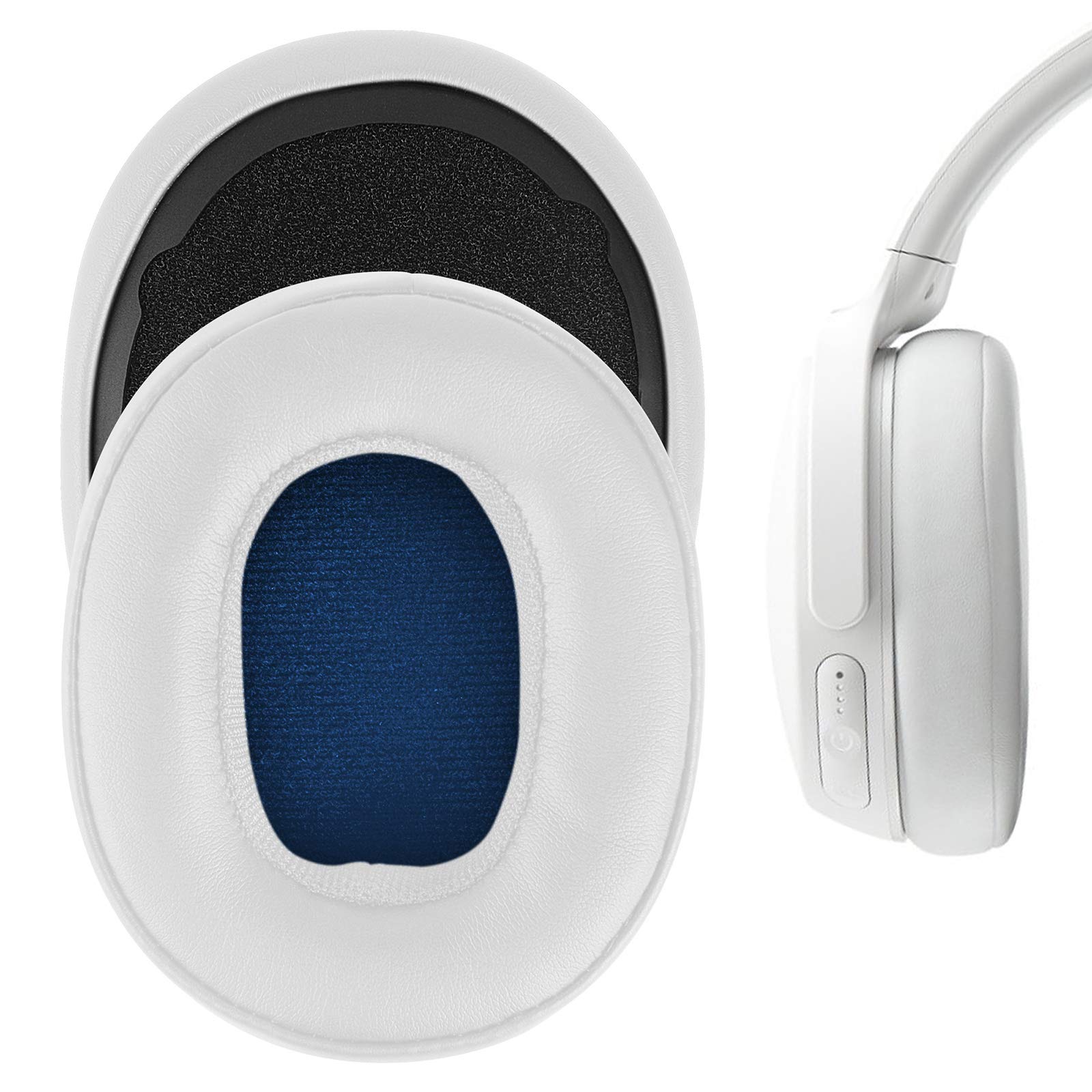 Geekria Replacement Ear Pads for Skullcandy Venue Wireless ANC Headphones Ear Cushions, Repair Parts (White)