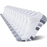 COOVAN 12 Pack Mens Ankle Socks Low Cut Cushioned Comfort Breathable Casual Socks 12 pairs