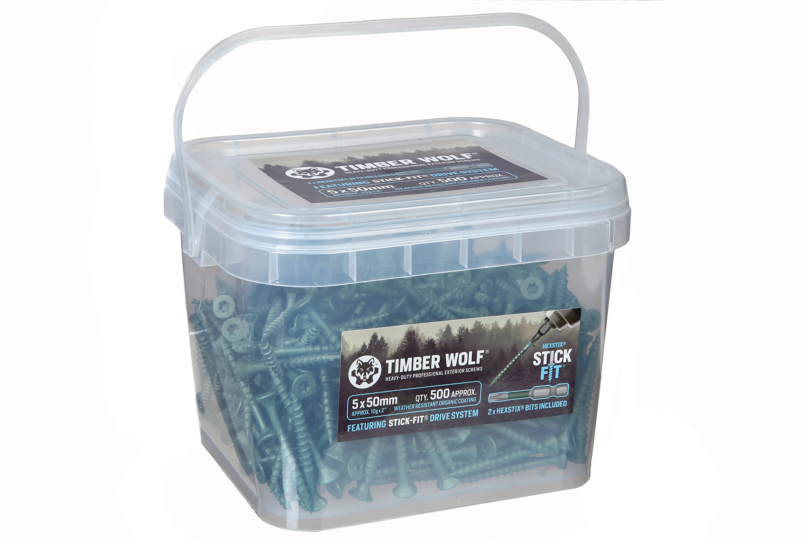 Timber Wolf Exterior Woodscrews - 5.0 x 50mm - Tub of 500