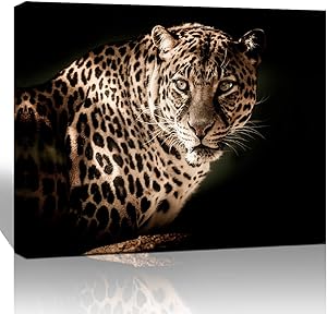 The Melody Art Natural Giclee Landscape Canvas Wall Art Wildlife Leopard Picture Print in Canvas Stretched and Framed for Home Decor 12x16 1/pcs