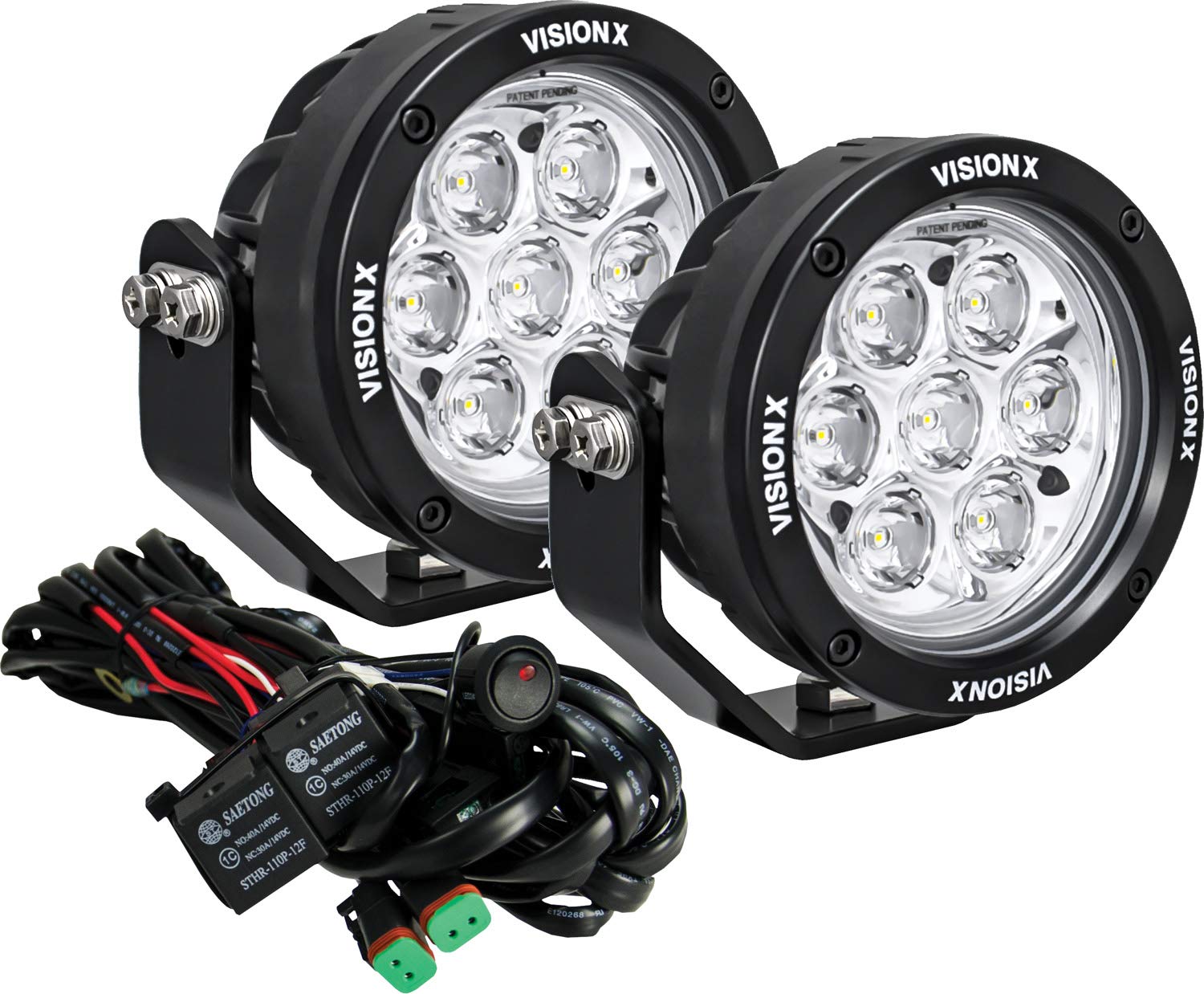 Vision X LightingCG2-CPM710KIT CG2 Light Cannon Series 4.7" 7 LED Light (Pair/Including Harness Using DT Connectors)
