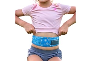 iGuerburn Diabetic Pump Belt for Kids - Adjustable Insulin Pump Belt for T1 Diabetics Children - Soft Sports & Sleep Waist Ba