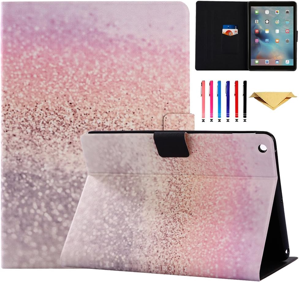 Monstek iPad Air 2 Case,Leather Case Card Slots Flip Wallet Cover with Stand for iPad Air 2/iPad 6,Gold Sand